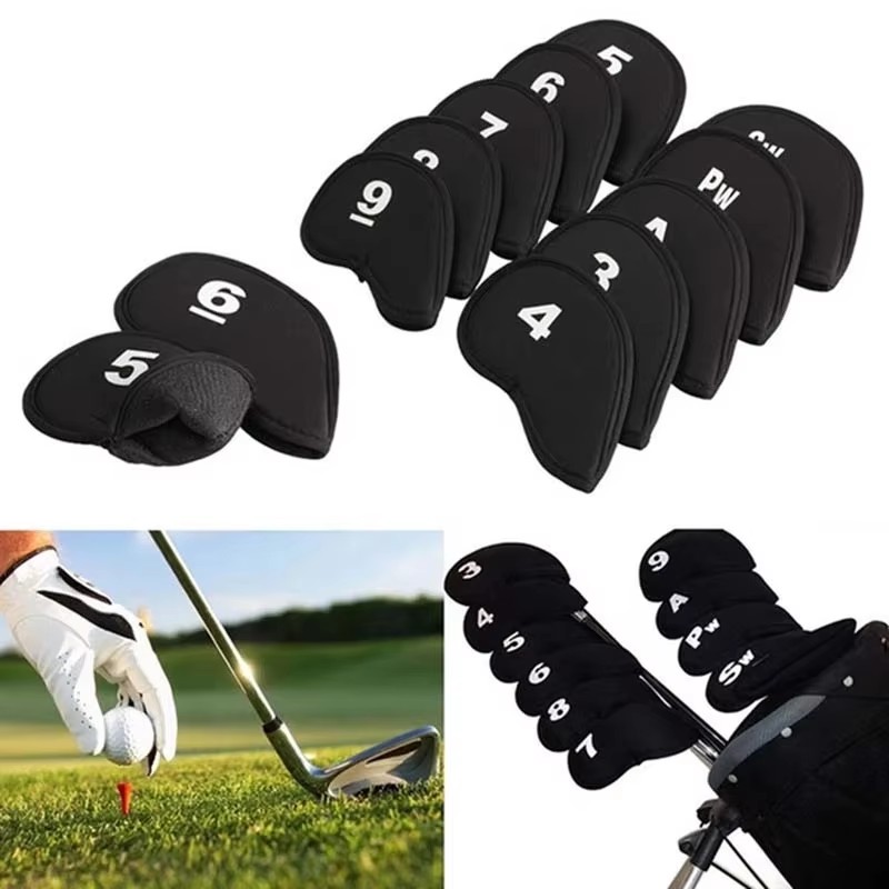 Golf Equipment Kit - 10Pcs Portable Golf Club Iron Head