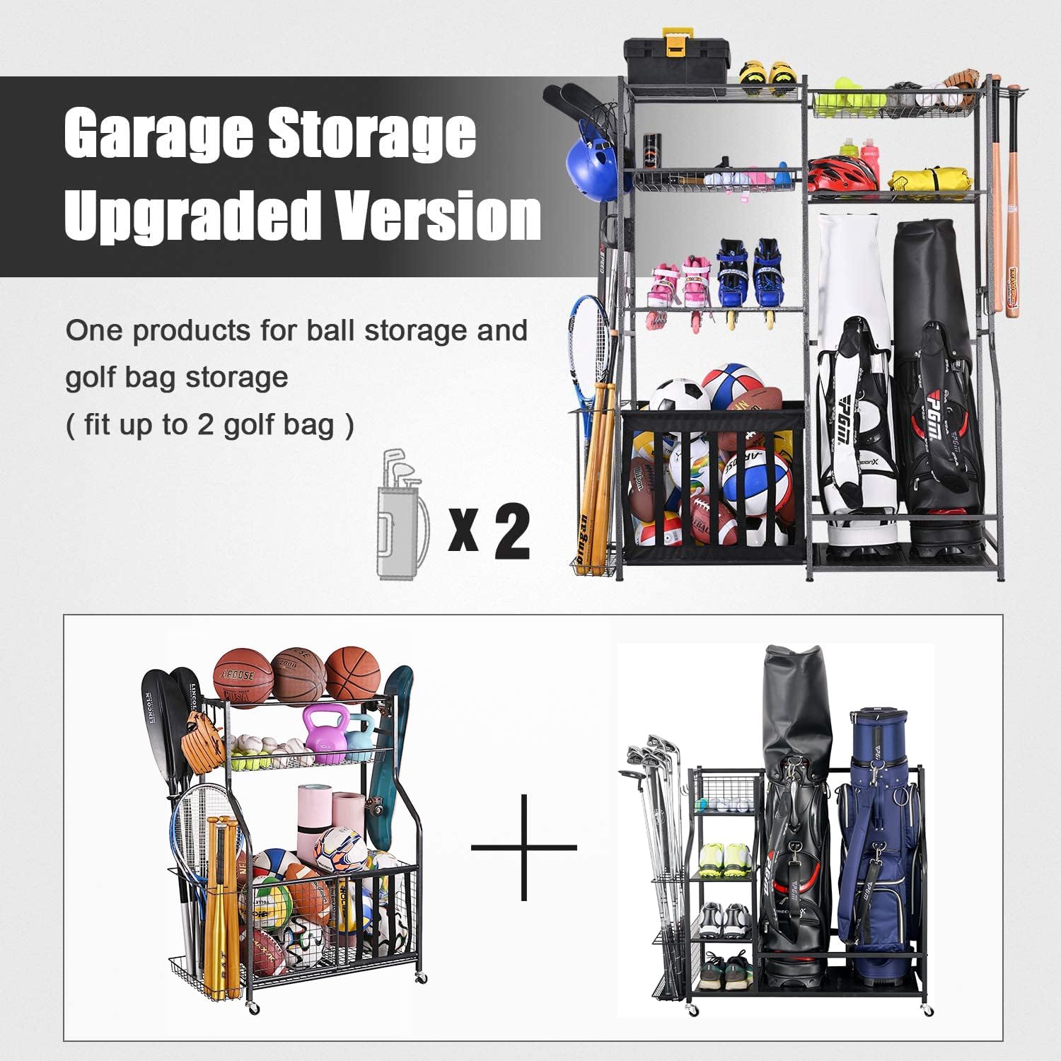 Garage Sports Equipment Storag - đánh giá và giá Golf Equipment Garage Organizer