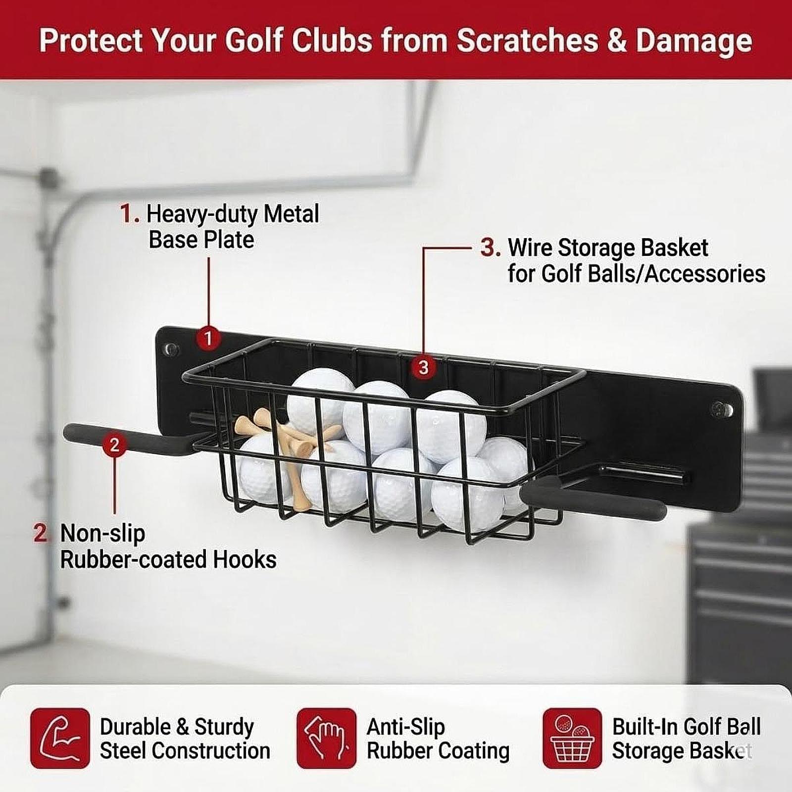 Space Saving Golf Equipment Wa - đánh giá và giá Golf Equipment Garage Organizer