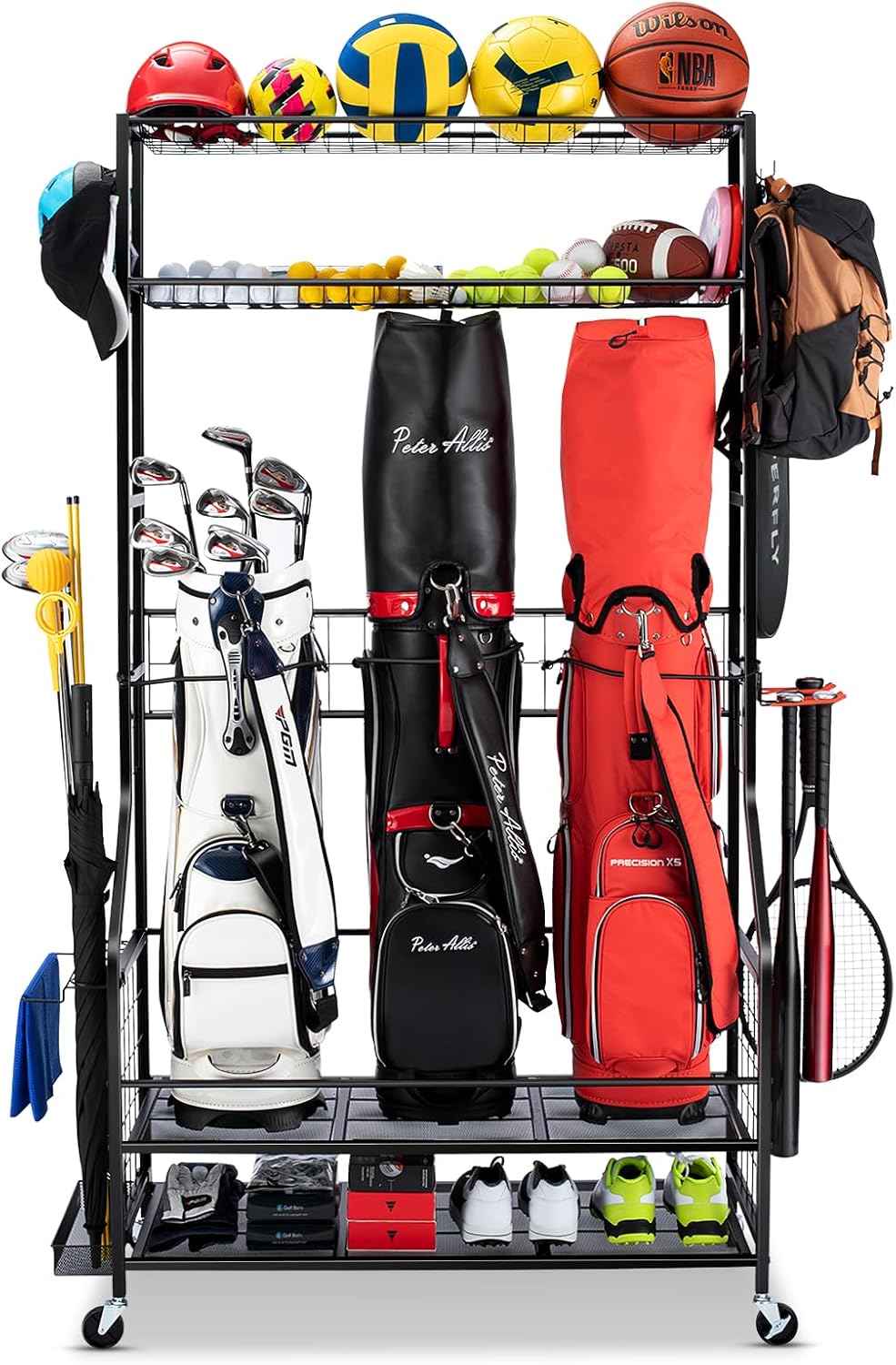 Golf Bag Storage Organizer Rac - đánh giá và giá Golf Equipment Garage Organizer