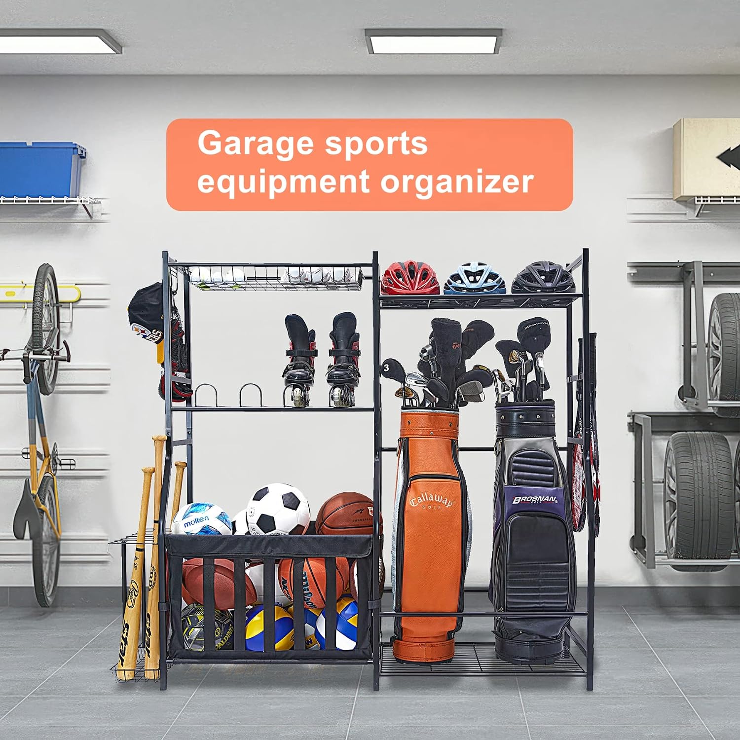 Garage Sports Equipment Storag - đánh giá và giá Golf Equipment Garage Organizer