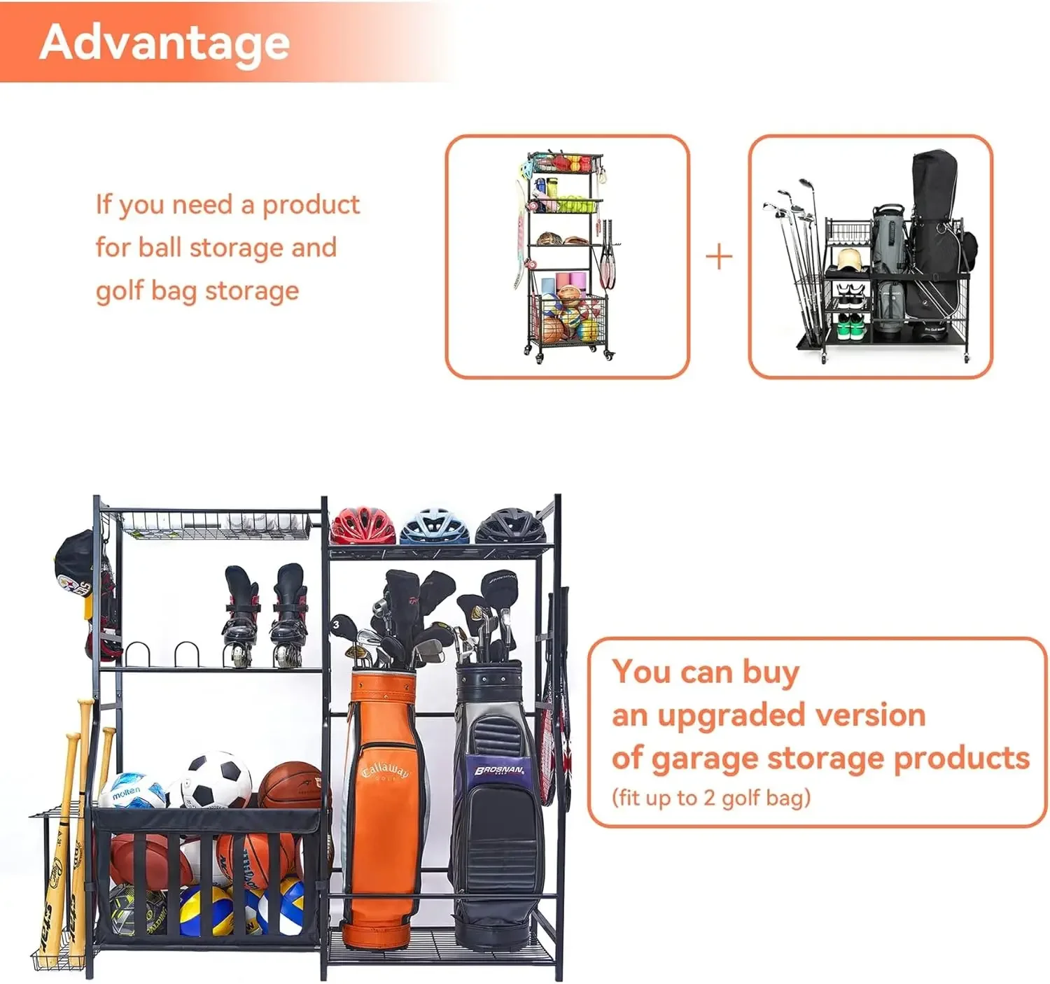 Garage Sports Equipment Organi - đánh giá và giá Golf Equipment Garage Organizer
