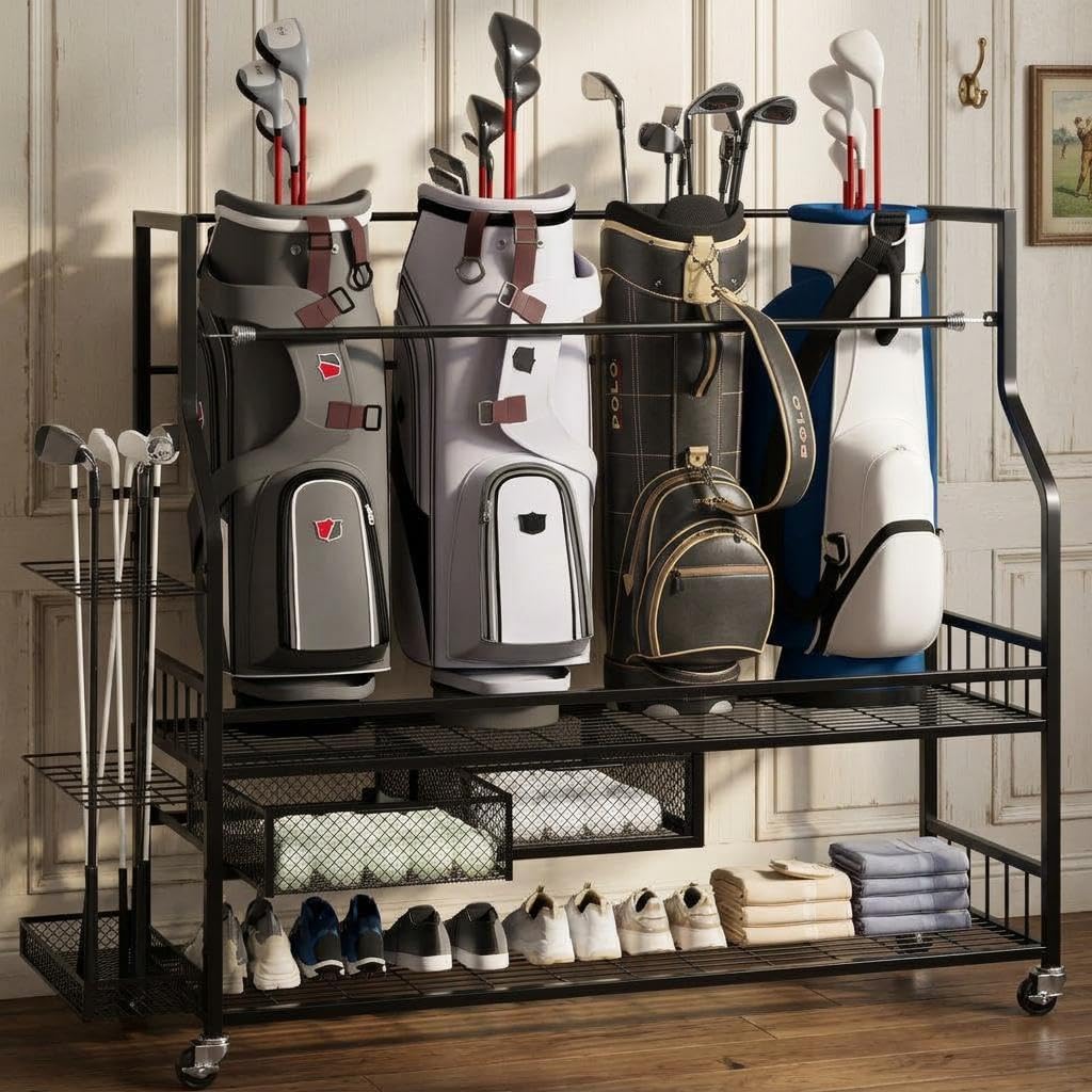 Golf Bag Storage Garage Organi - đánh giá và giá Golf Equipment Garage Organizer